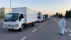 Ўзбекистонликлар жасади юкланган автомобиллар