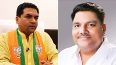 कपिल मिश्रा और ताहिर हुसैन की तस्वीर.