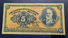 Reprodução de nota de "dinheiro paulista" de 1932