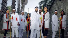 Group wearing traditional clothes