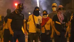 Imágenes de los enfrentamientos en Torre Pacheco.