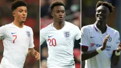 Jadon Sancho, Callum Hudson-Odoi and Tammy Abraham