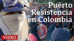 Manifestante en Puerto Resistencia en Cali