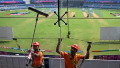 ওয়াংখেড়ে-তে চলছে বাংলাদেশ বনাম দক্ষিণ আফ্রিকা ম্যাচের প্রস্তুতি