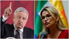 López Obrador y Janine Añez