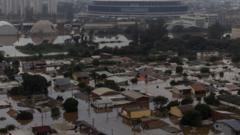 Enchente em Porto Alegre, em foto de 4 de maio