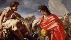 Achille contemplant le corps de Patrocle.