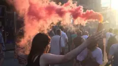 Žena na protestu