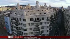 ဘာစီလိုနာက နာမည်ကျော် La Pedrera အဆောက်အအုံရဲ့ ရှေ့ရေး