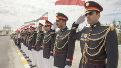 Members of the MEK at their new base in Albania
