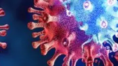 Illustration showing virus mutating