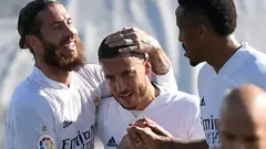 Eden Hazard celebraters