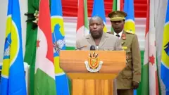 Perezida w'u Burundi Evariste Ndayishimiye avuga ijambo