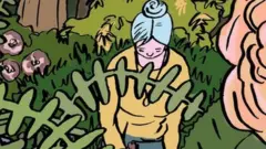 woman tending to her garden