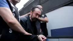 Adnan Oktar being arrested in 2018