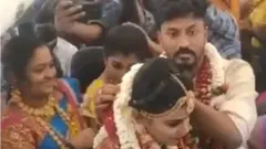 Indian airplane wedding