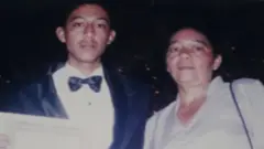 Bertila con su hijo Carlos
