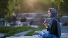 woman enjoying quiet meditation