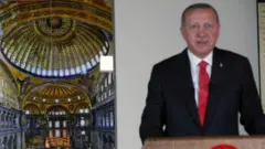 اردوغان وصورة ايا صوفيا