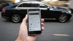 تطبيق أوبر على الهاتف النقال