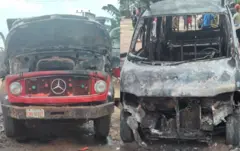 Ụgbọala ndị a gbara ọkụ n'Izombe