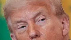 نمای نزدیک از چهره ترامپ