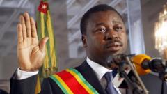 Faure Gnassingbé a prêté serment en février 2005 au palais présidentiel de Lomé.