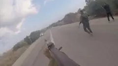 Görüntü bir Hamas militanının vücut kamerasınca kaydediliyor