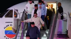 Deportados dos EUA chegando na Venezuela no último dia 10 de fevereiro.