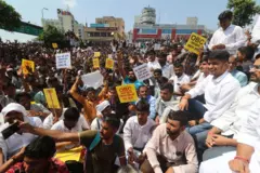 अपनी मांगों को लेकर जयपुर में प्रदर्शन करते ओबीसी के लोग