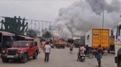 ஒசூர் அருகே பட்டாசுக் கடையில் தீ