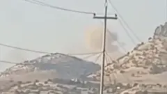تصویری از حمله به پایگاه کومله در اقلیم کردستان عراق