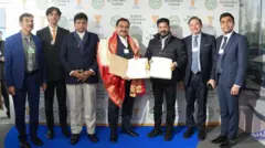 సీఎం రేవంత్ రెడ్డి, మంత్రి శ్రీధర్ బాబు, గౌతమ్ అదానీ