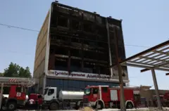 اندلاع حريق في مركز تجاري بمدينة الكوت، العراق، وأودى بحياة العشرات