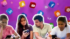 Students who took part in the focused group discussion with BBC Sinhala 