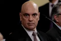 O ministro do STF Alexandre de Moraes em retrato, vestindo terno e gravata
