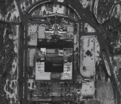 صورة قمر اصطناعي إسرائيلي لمقر التلفزيون الإيراني قبل قصفه في اليوم الثاني من شهر مارس/آذار