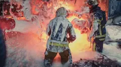 Рятувальники на Київщині гасять пожежу