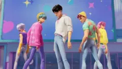 Desenho animado de personagens masculinos