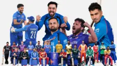 د افغان لوبډلې په ګډون د نړیوال جام لوبډلمشران په عکس کې ښکاري.