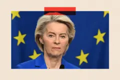 La presidenta de la Comisión Europea, Ursula von der Leyen, durante una rueda de prensa