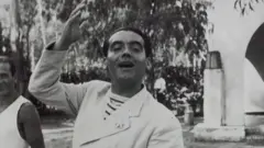 García Lorca en la finca de Alberto Mondino, Uruguay, febrero de 1934.