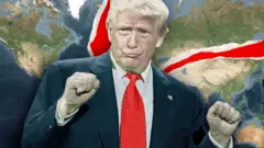 Трамп на фоне карты