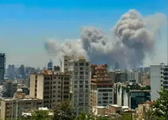 Imagen de los momentos posteriores al ataque israelí.