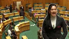 న్యూజీలాండ్ పార్లమెంట్‌లో మావోరీ ఎంపీల నిరసన