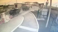 Kamera za usalama zilinasa wakati wanajeshi wa Urusi walipoingia kusini mwa Ukrainia kutoka eneo linalokaliwa na Crimea