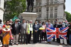 पूर्व गोर्खा सैनिकहरू लन्डनमा रिमेम्ब्रेन्स डे मनाउँदै