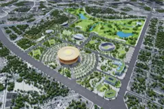 Phối cảnh Sân vận động Hùng Vương trong Thành phố Thể thao Olympic