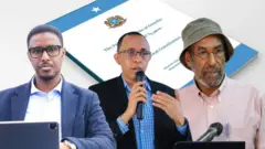 Sawir la nakhshadeeyay qaybta dambe Dastuurka, Xildhibaan Mukhtar Guuleed, Wasiir hore Maxamed Mukhtar iyo Xildhibaan Aqalka Sare Prof Cabdi Ismaaciil Samatar