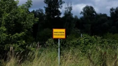 یک تابلو در مرز لهستان